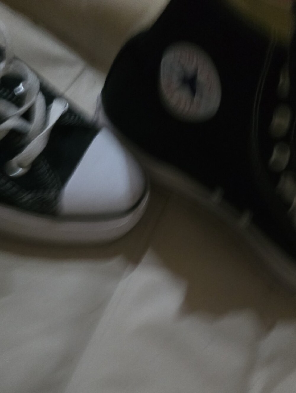Converse Black High-Top All Star Sneakers with White Accents - Picture 2 of 9